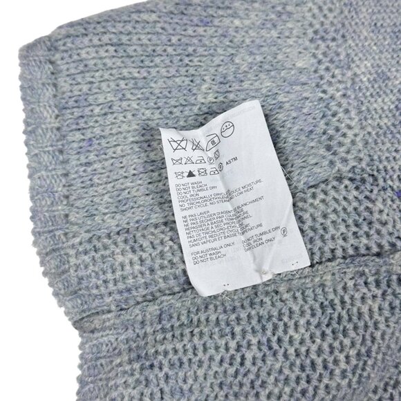 Vintage Prada Wool Cardigan SZ 6  Blue Fitted Preppy Luxury Old Money Preppy - Picture 8 of 12